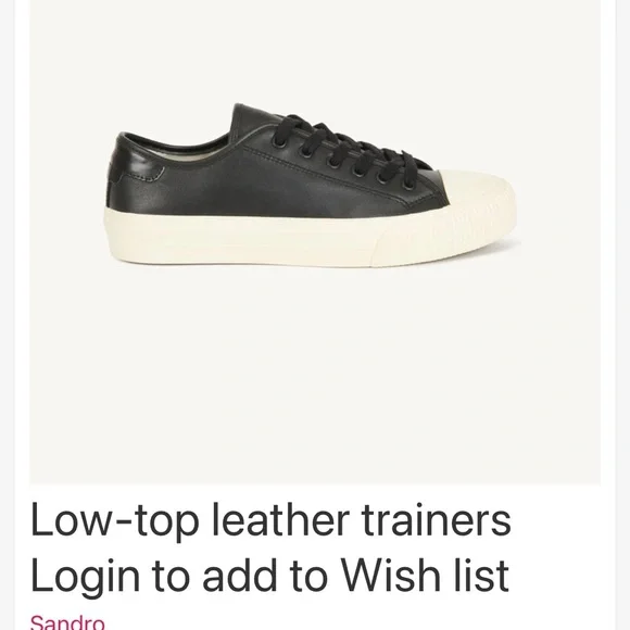Low-top leather trainersLogin to add to Wish list